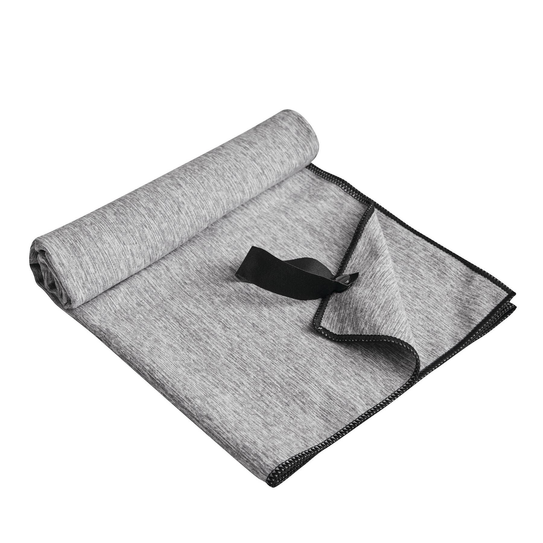 Mikrofaser Sport-Handtuch SPORTY - grau - schwarz-681