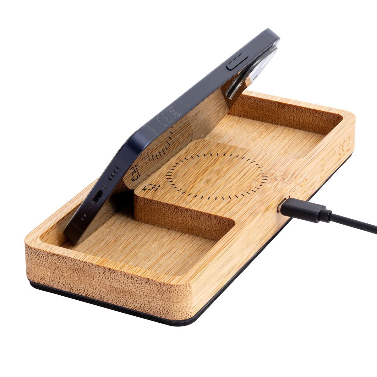 Desktop Organizer mit Wireless Charging BAMBOOCHARGE-601