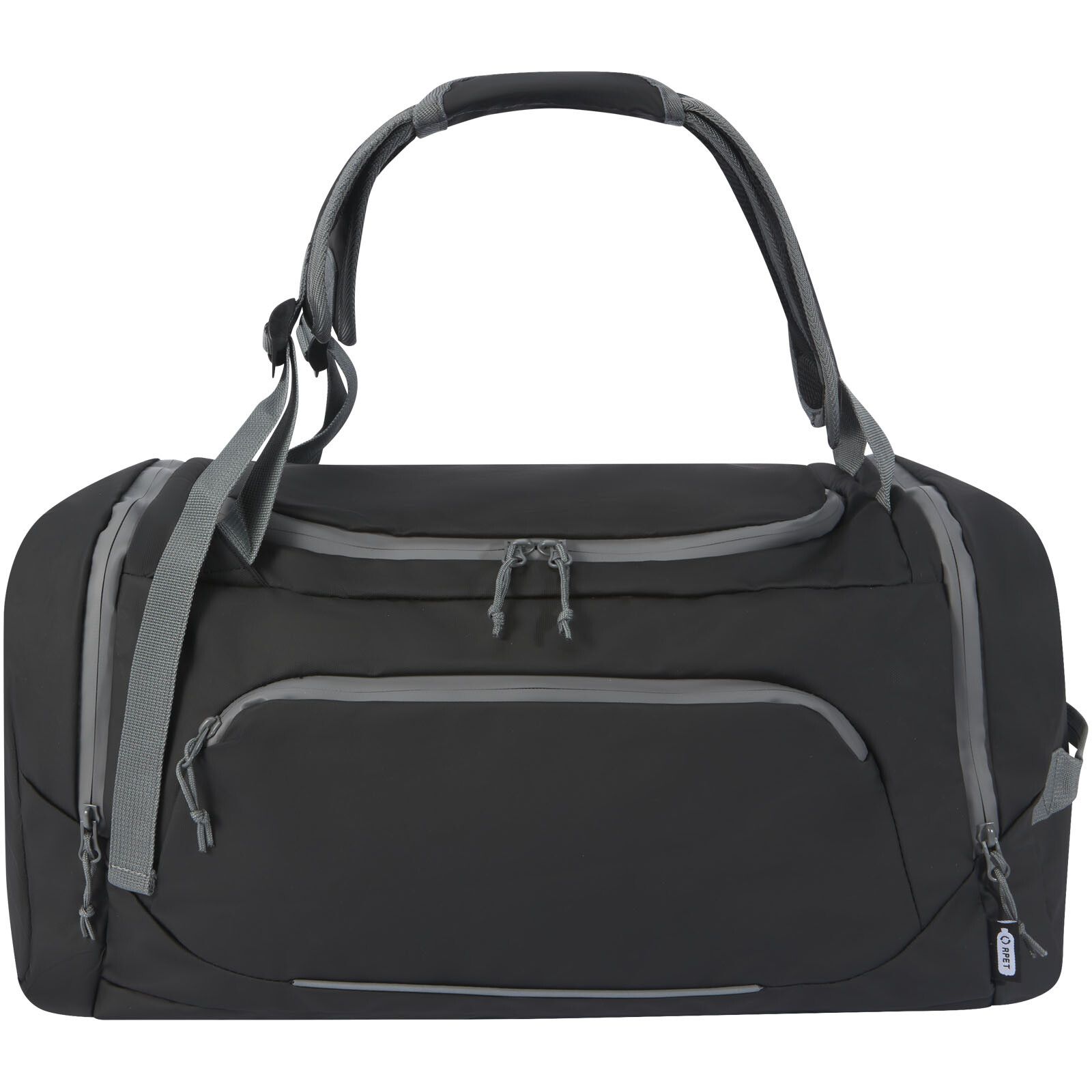 Aqua wasserabweisende Reisetasche aus GRS Recyclingmaterial 35 L - schwarz-607