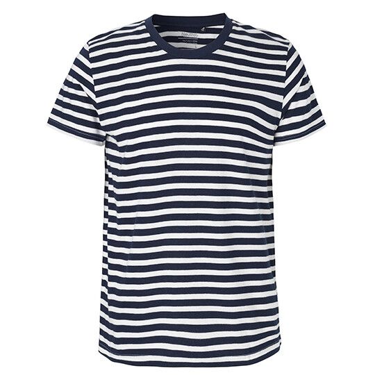 Men´s Fit T-Shirt - white - navy striped-191