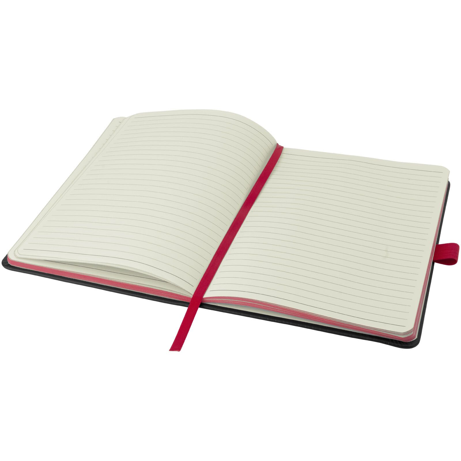 Colour-Edge A5 Hard Cover Notizbuch - schwarz -  rot-169