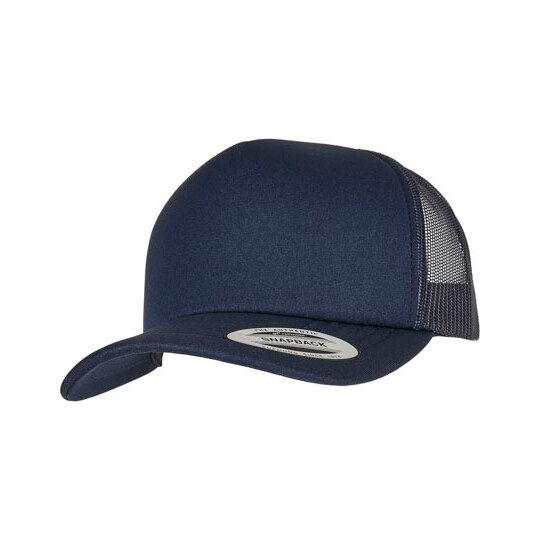 YP Classics® Classic Curved Visor Foam Trucker Cap - navy-586
