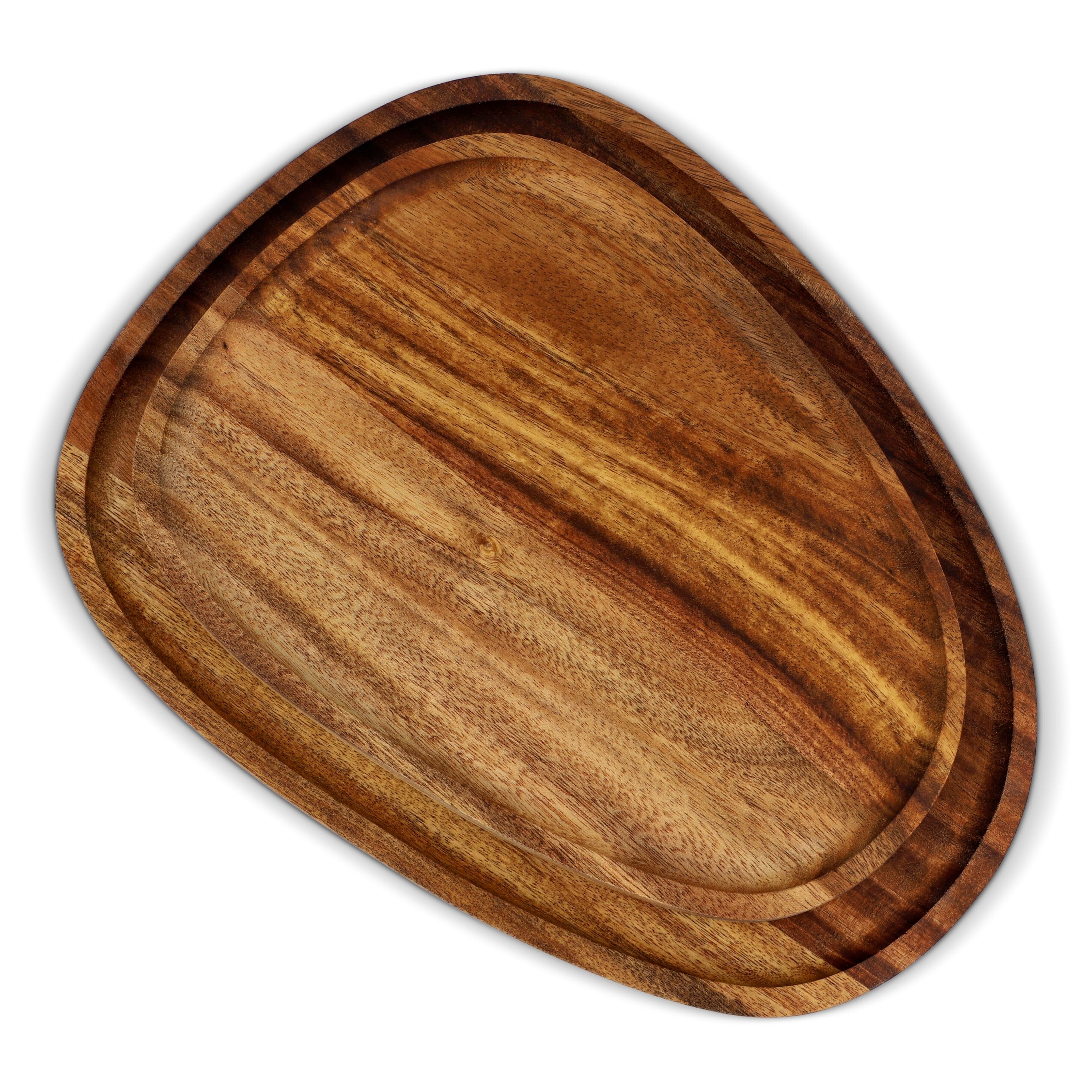 InSideOut 2er-Pack Holztabletts in Bioform - holz-213