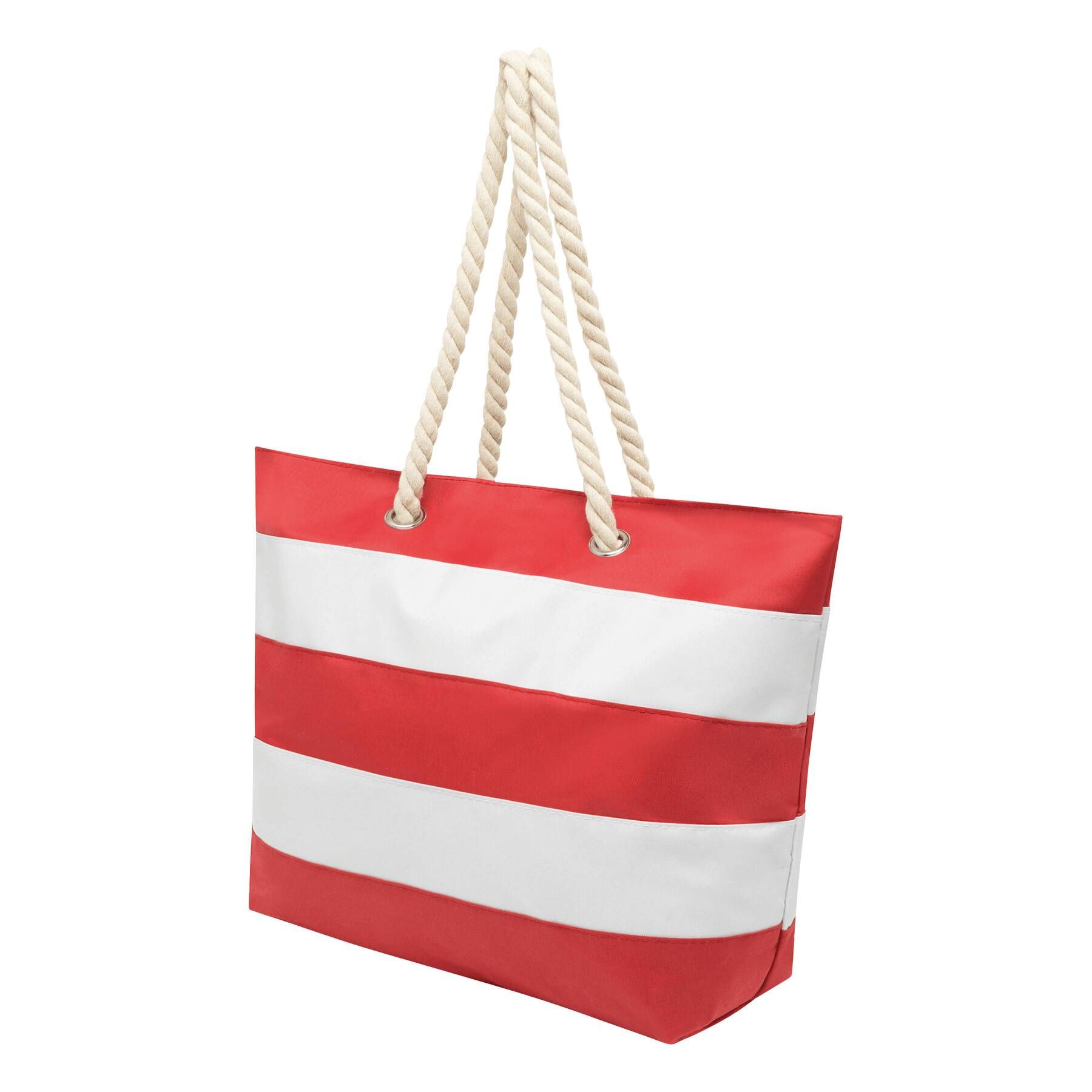 Strandtasche SYLT - rot - weiß-491