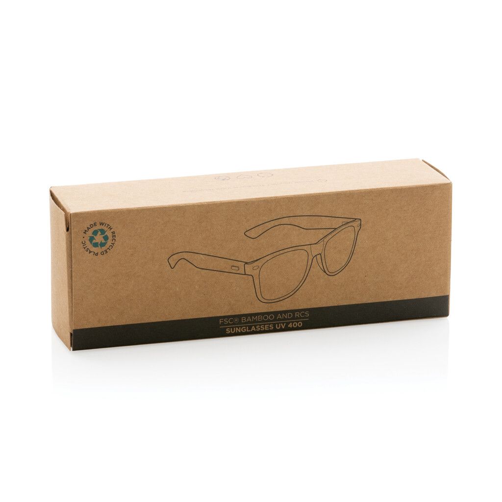 Sonnenbrille aus Bambus und RCS recyceltem Kunststoff - grün-258