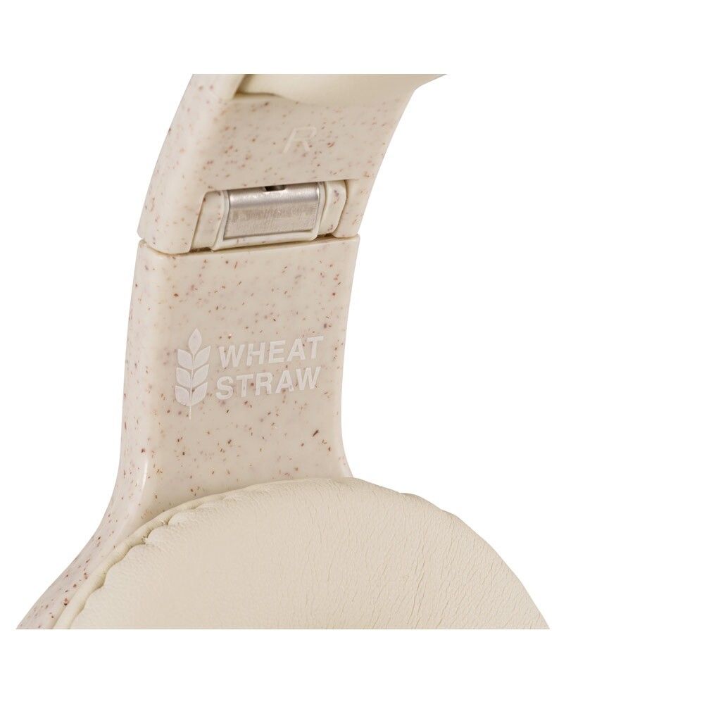 FEYNMAN Kopfhörer wireless & faltbar, 4 Std Akk. aus Weizenstroh & ABS - natur-269