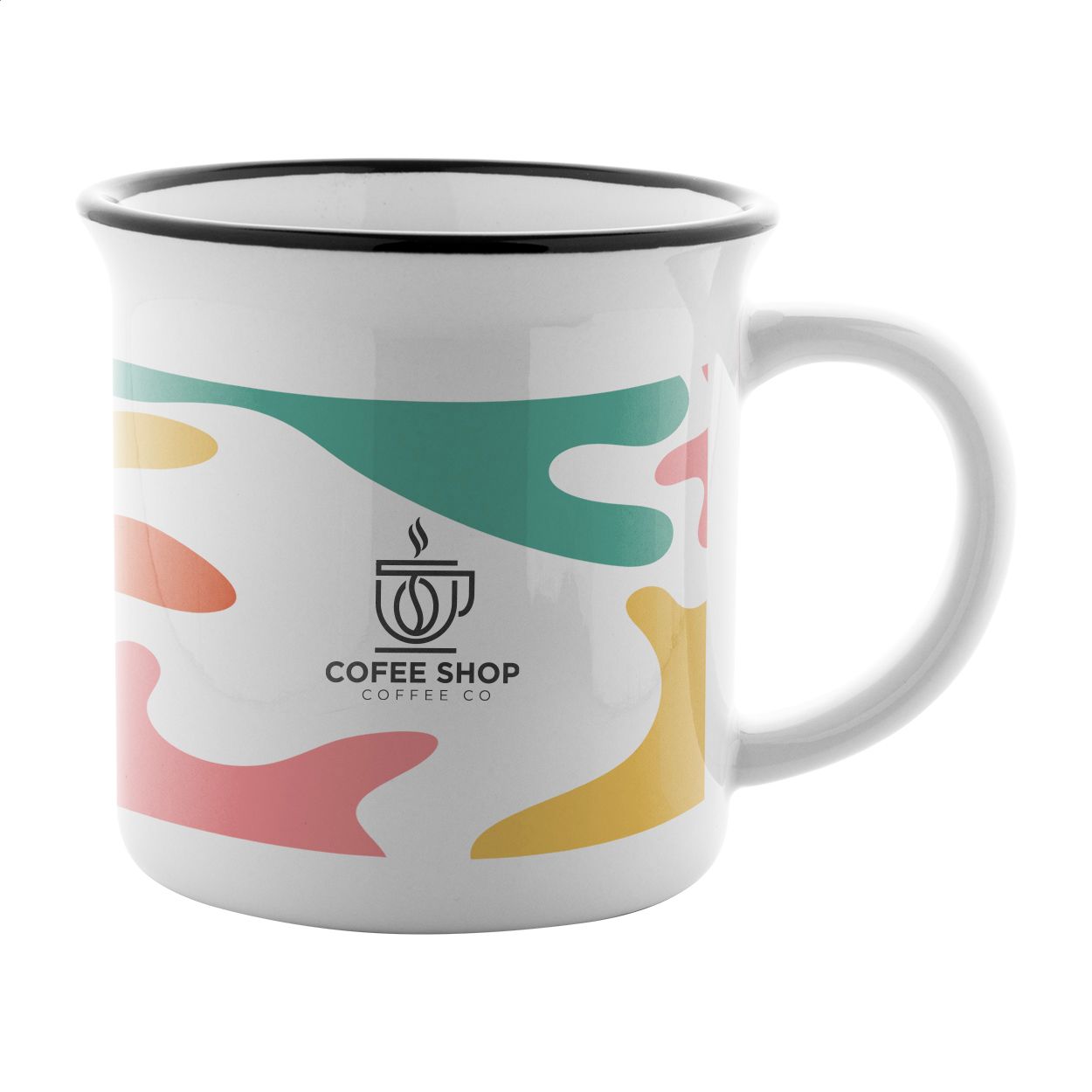 Gover Vintage Tasse, 300 ml - schwarz - weiß-763