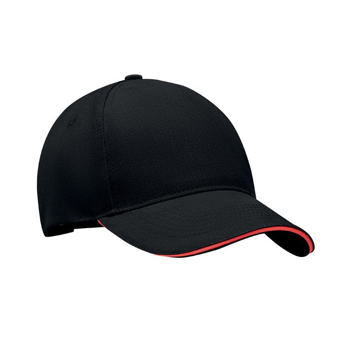 Baseball Kappe 5 Panels LONG BEACH SINGA - schwarz - rot-721