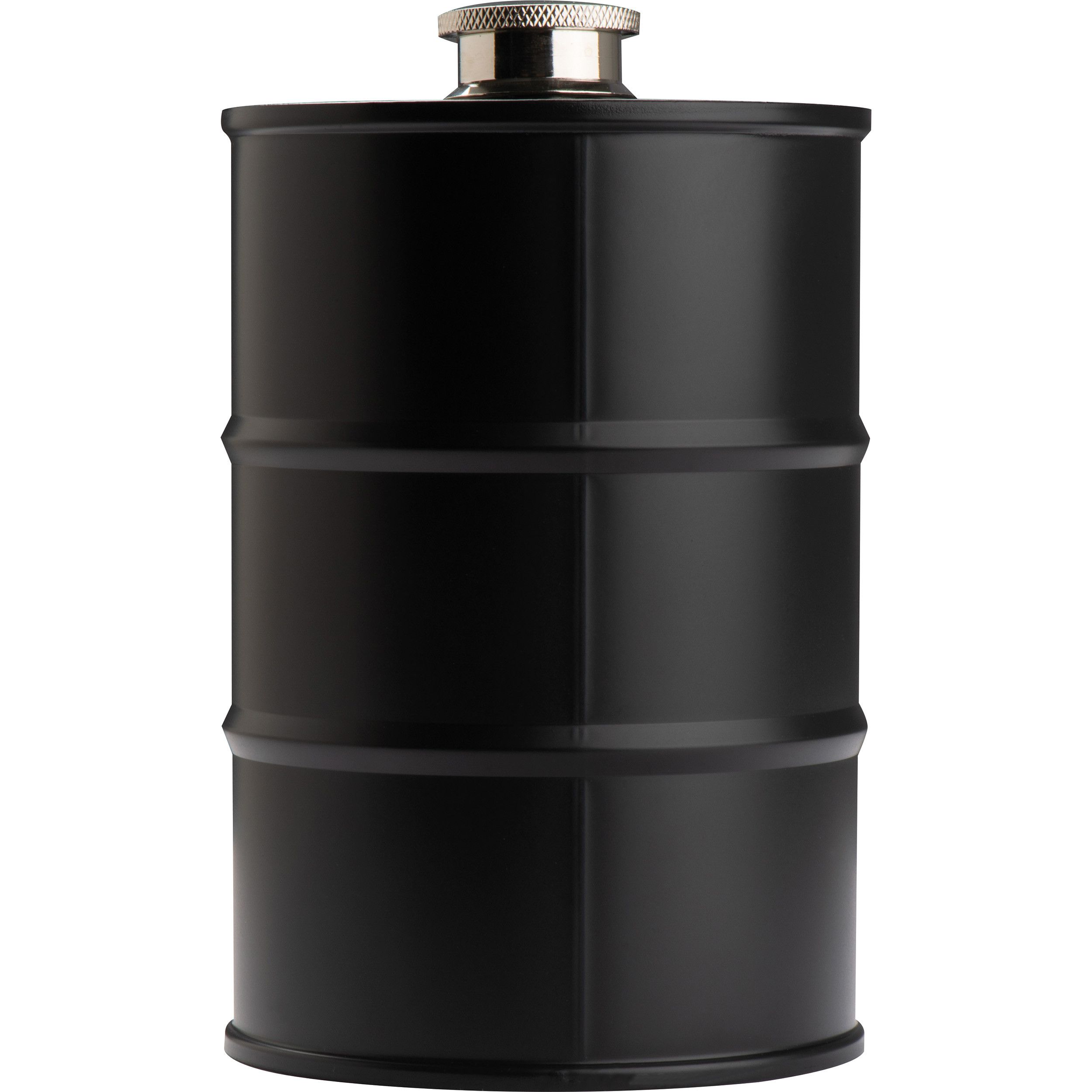 Flachmann Fass aus Edelstahl, 600ml - schwarz-406