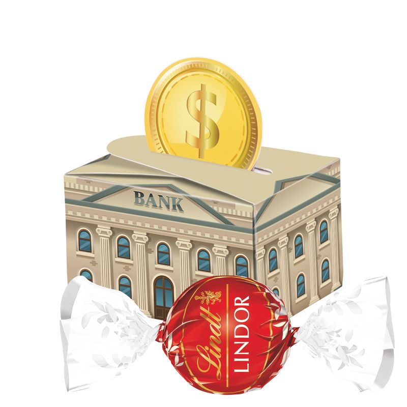 Geschenkbox Mini rund, Lindt LINDOR Milchkugeln-729