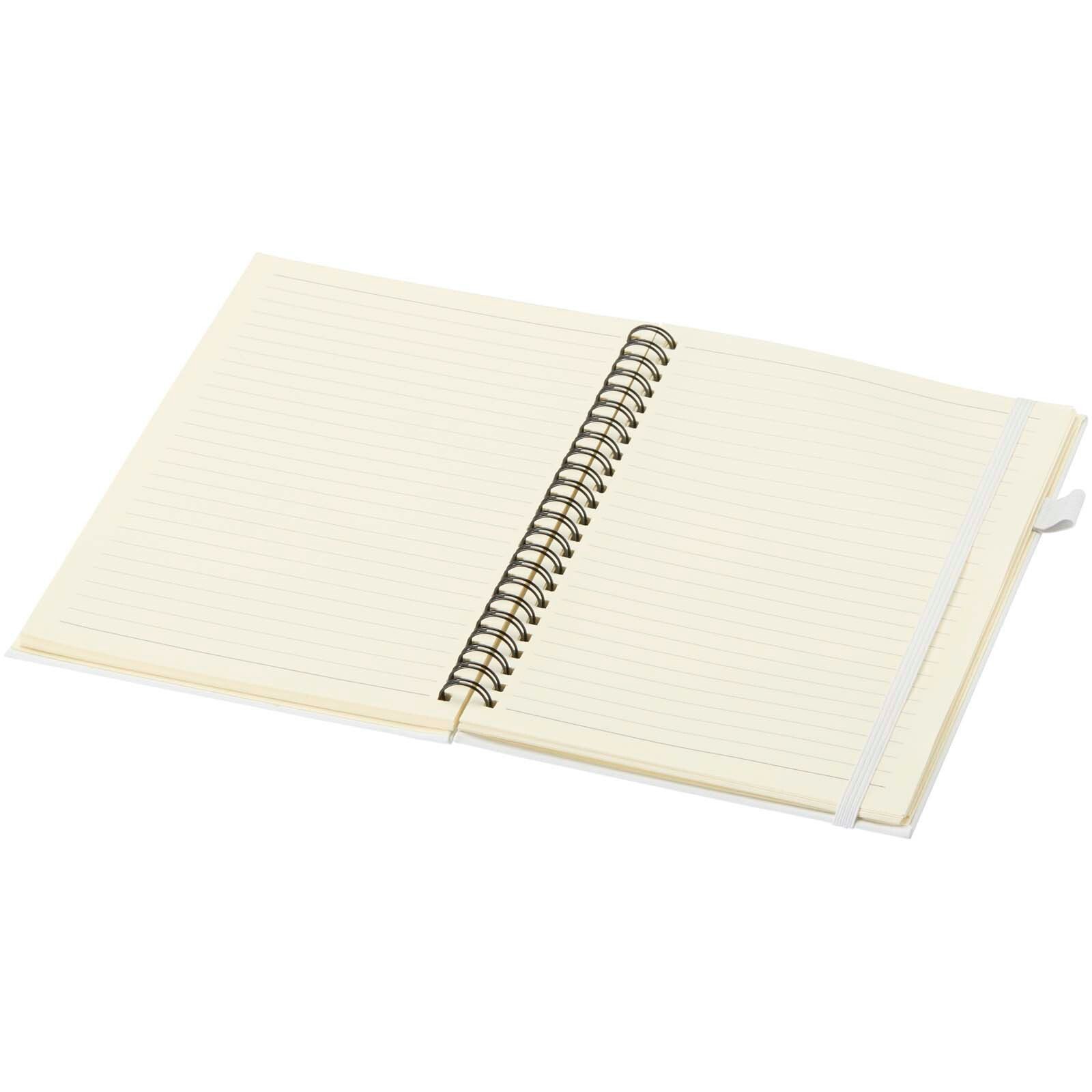 Liss A5 Hardcover Spiralnotizbuch aus recyceltem Kunststoff - weiss-446