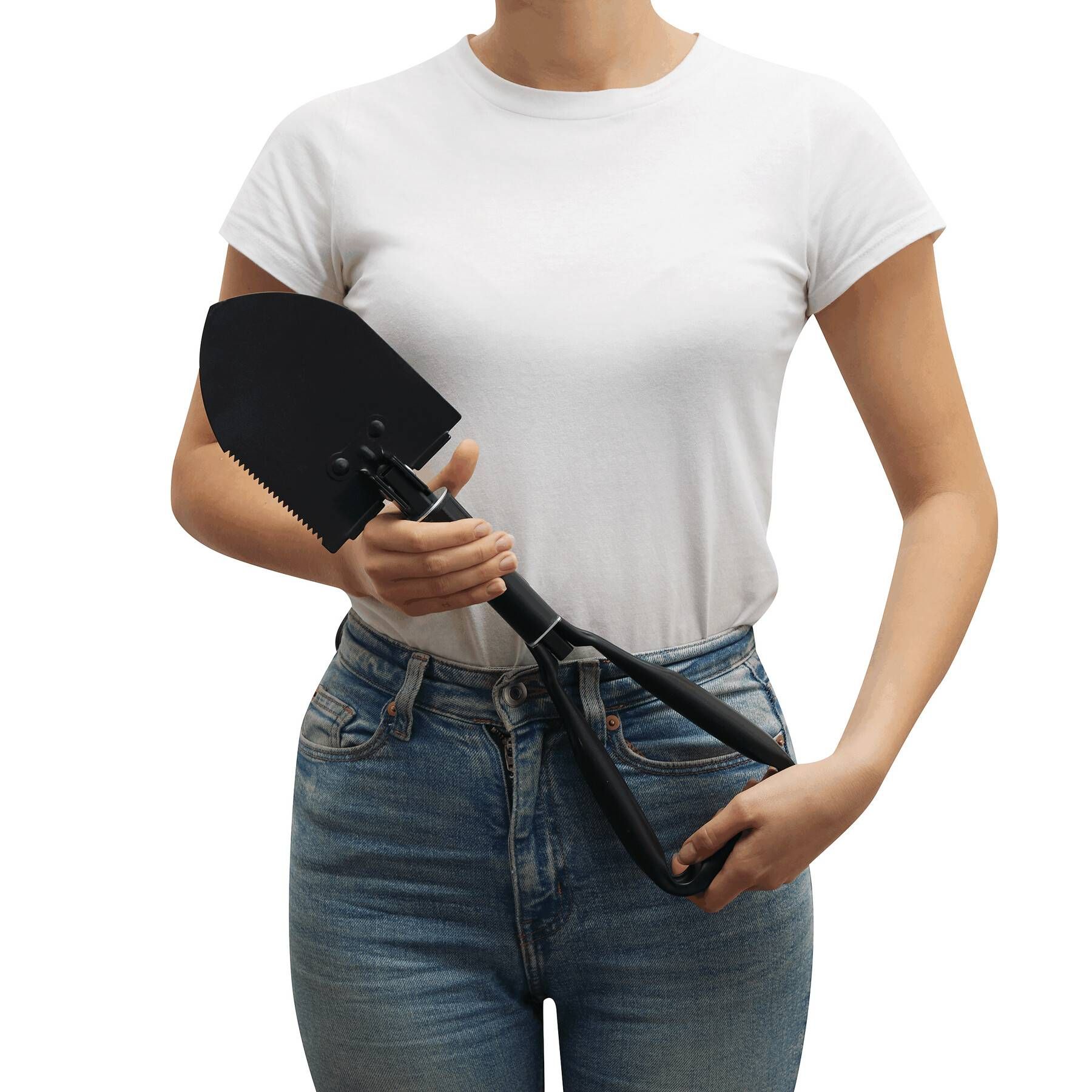 Faltbarer Spaten SCOOP mit Tasche - schwarz-46