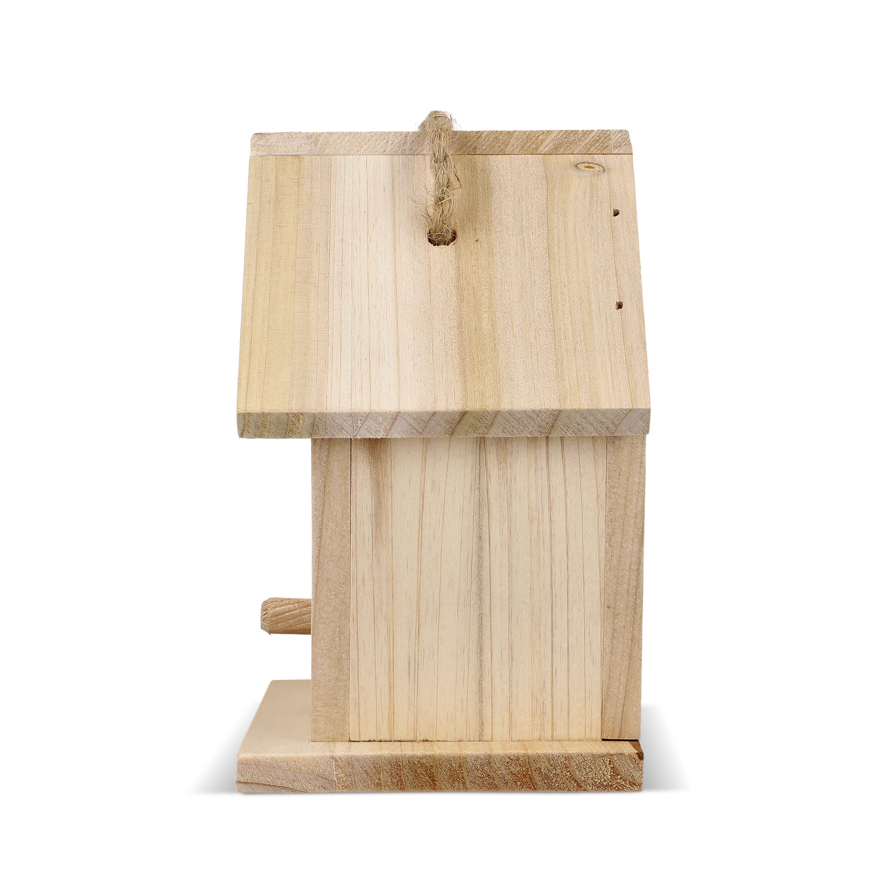 Kleines Vogelhäuschen aus FSC-Holz - natur-432