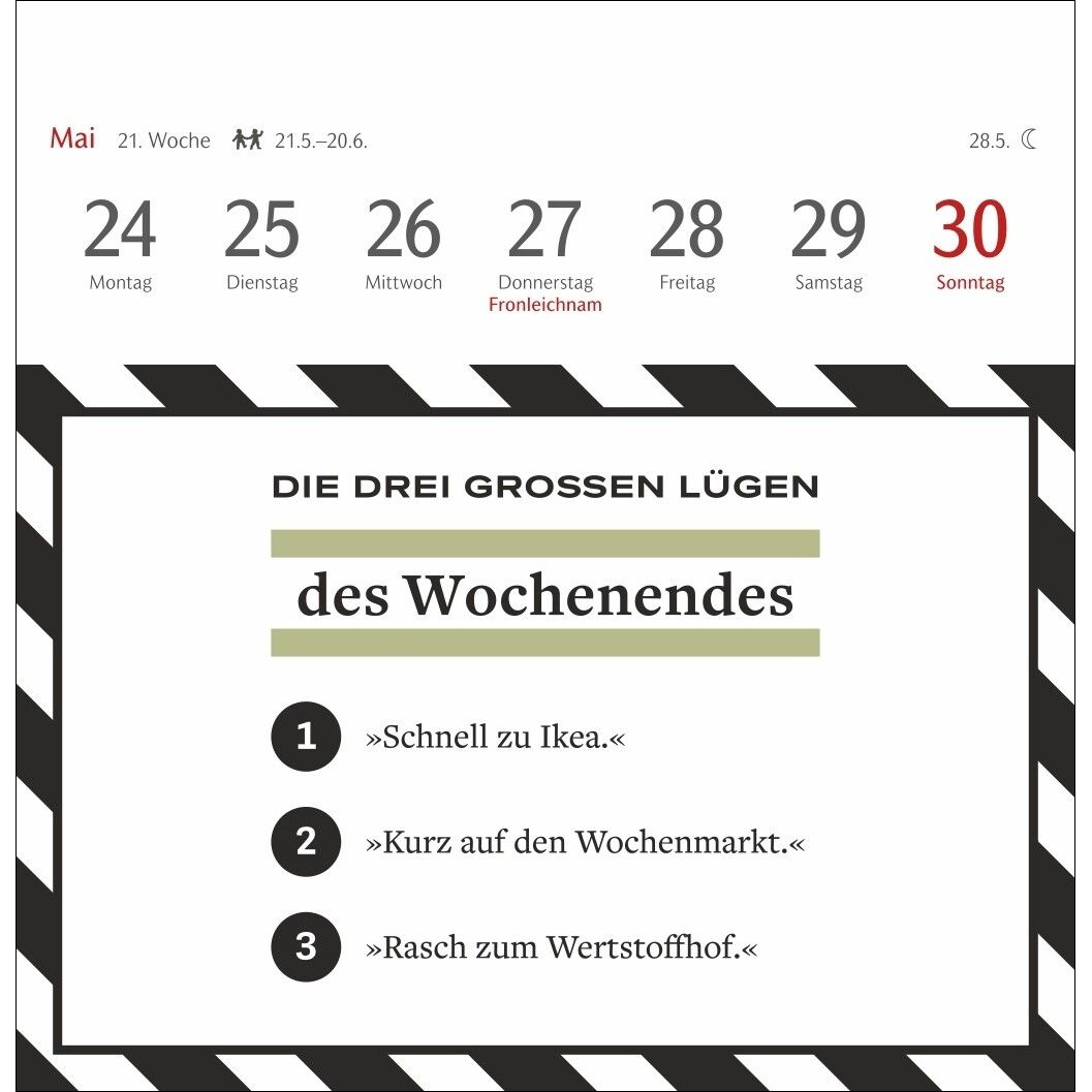 Die drei großen Lügen Premium-Postkartenkalender-520