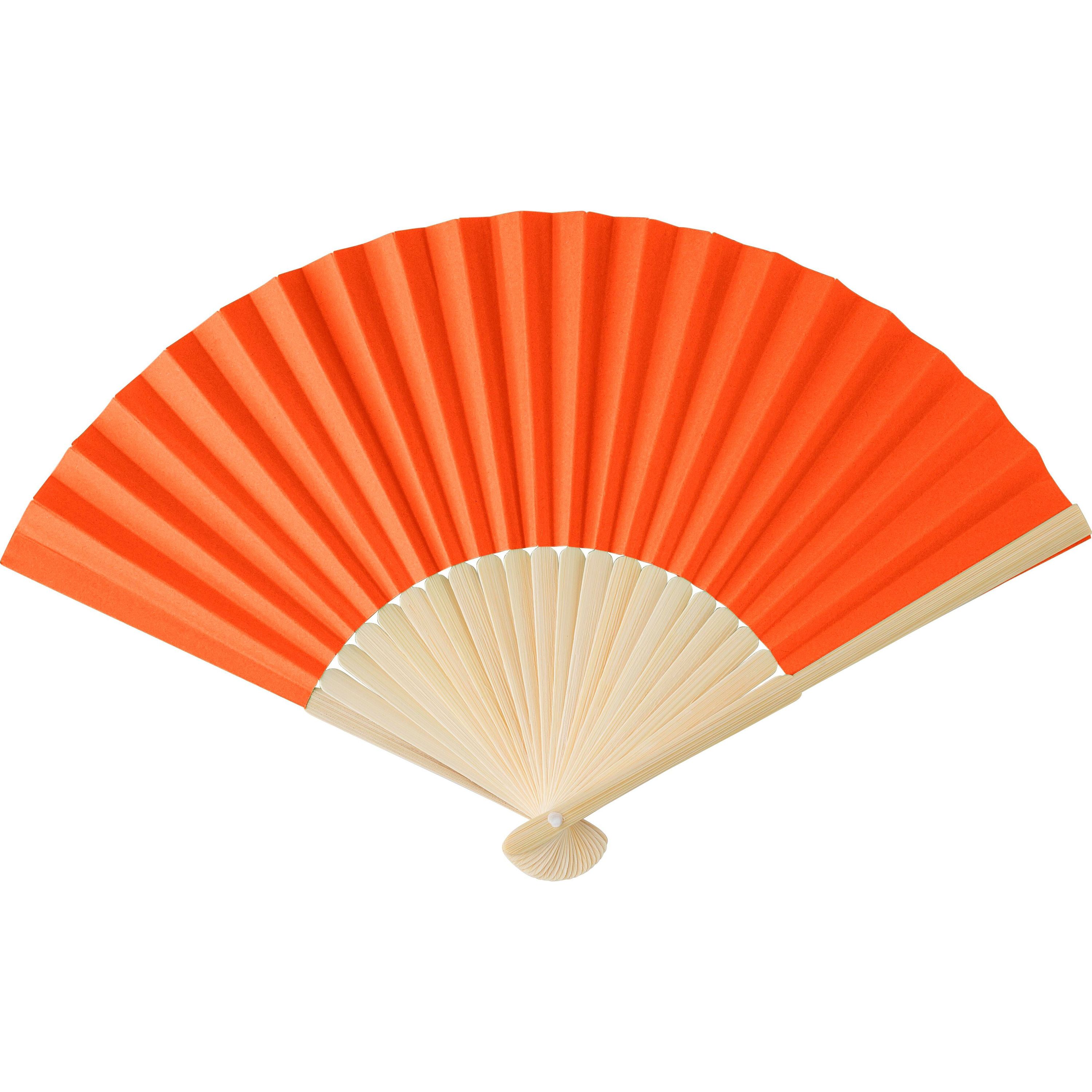 Handfächer aus Bambus Elio - orange-276