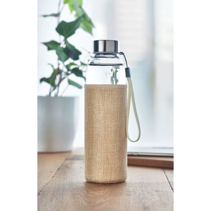 Trinkflasche Glas 500ml UTAH TOUCH - beige-721