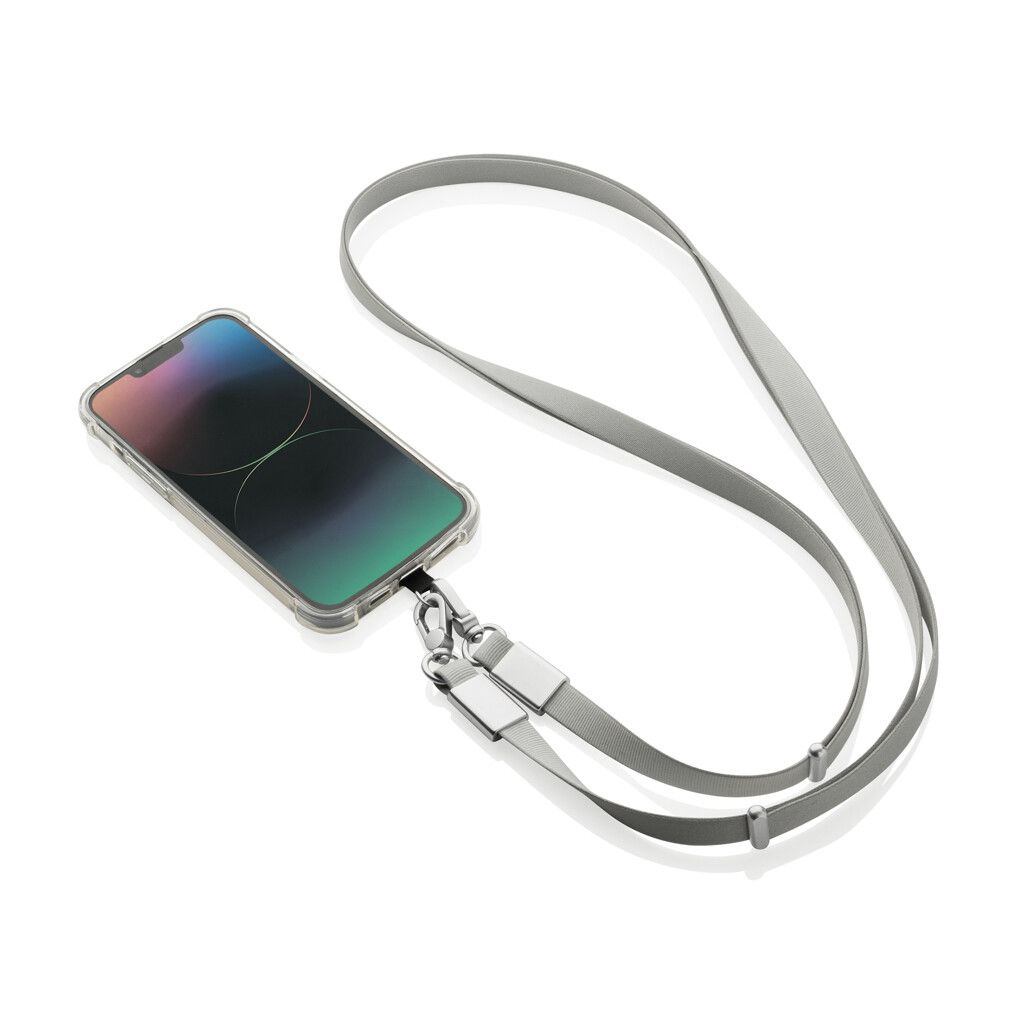 Nivo Crossbody-Handyband aus RCS recyceltem PET - grau-42