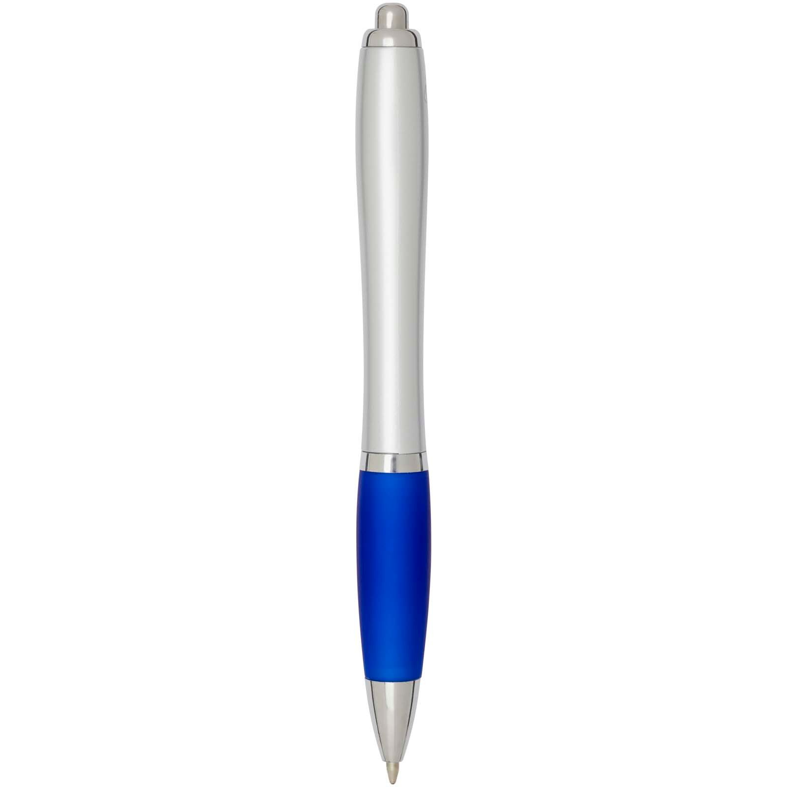 Nash RCS Kugelschreiber aus recyceltem Kunststoff mit silbernem Schaft und farbigem Griff (schwarze Tinte) - royalblau-649