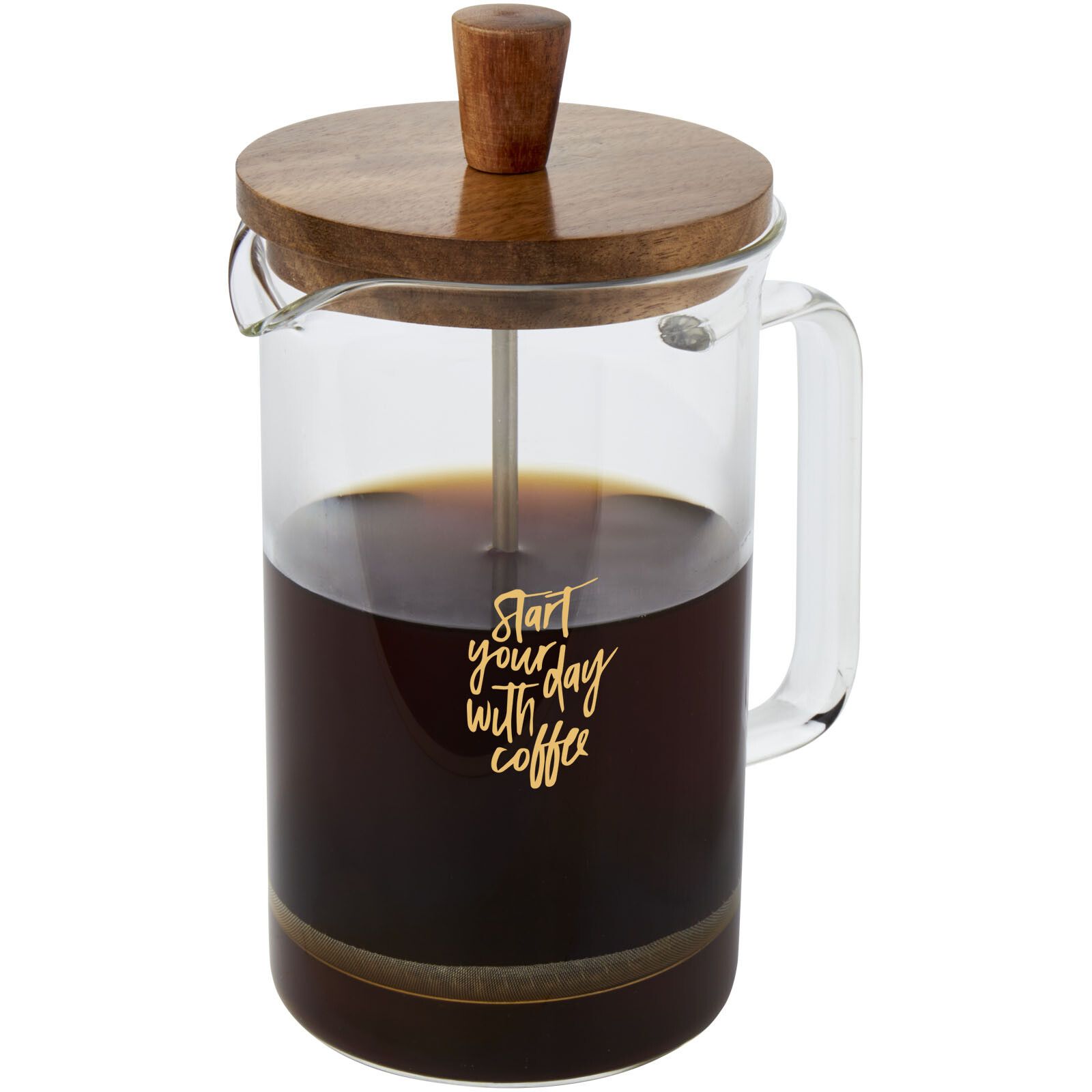 Ivorie 600 ml Kaffeebereiter - transparent -  holz-347