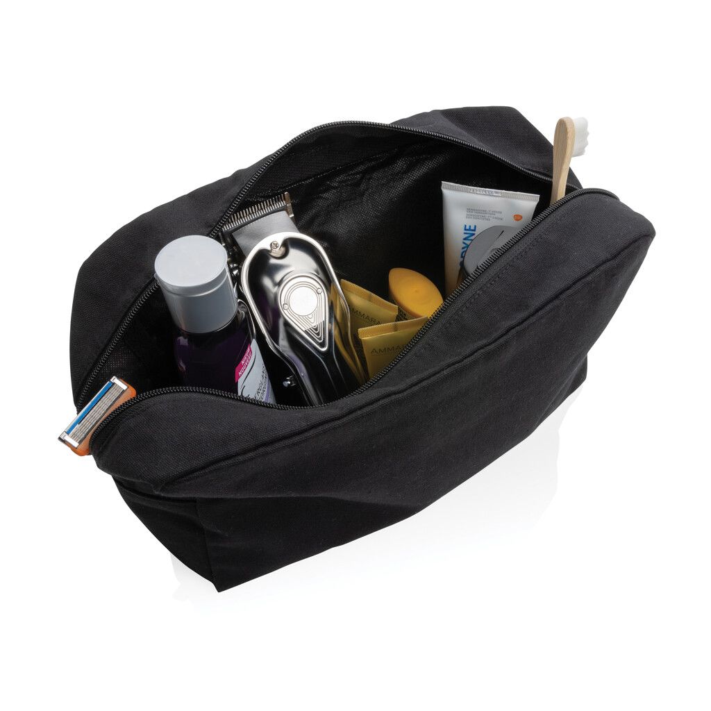 Impact Aware™ 285g/m² Kosmetiktasche aus ungefärbtem Canvas - schwarz-692