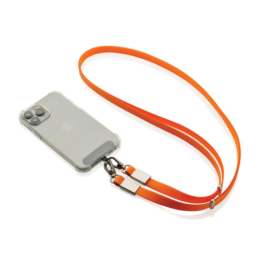 Nivo Crossbody-Handyband aus RCS recyceltem PET - orange-419