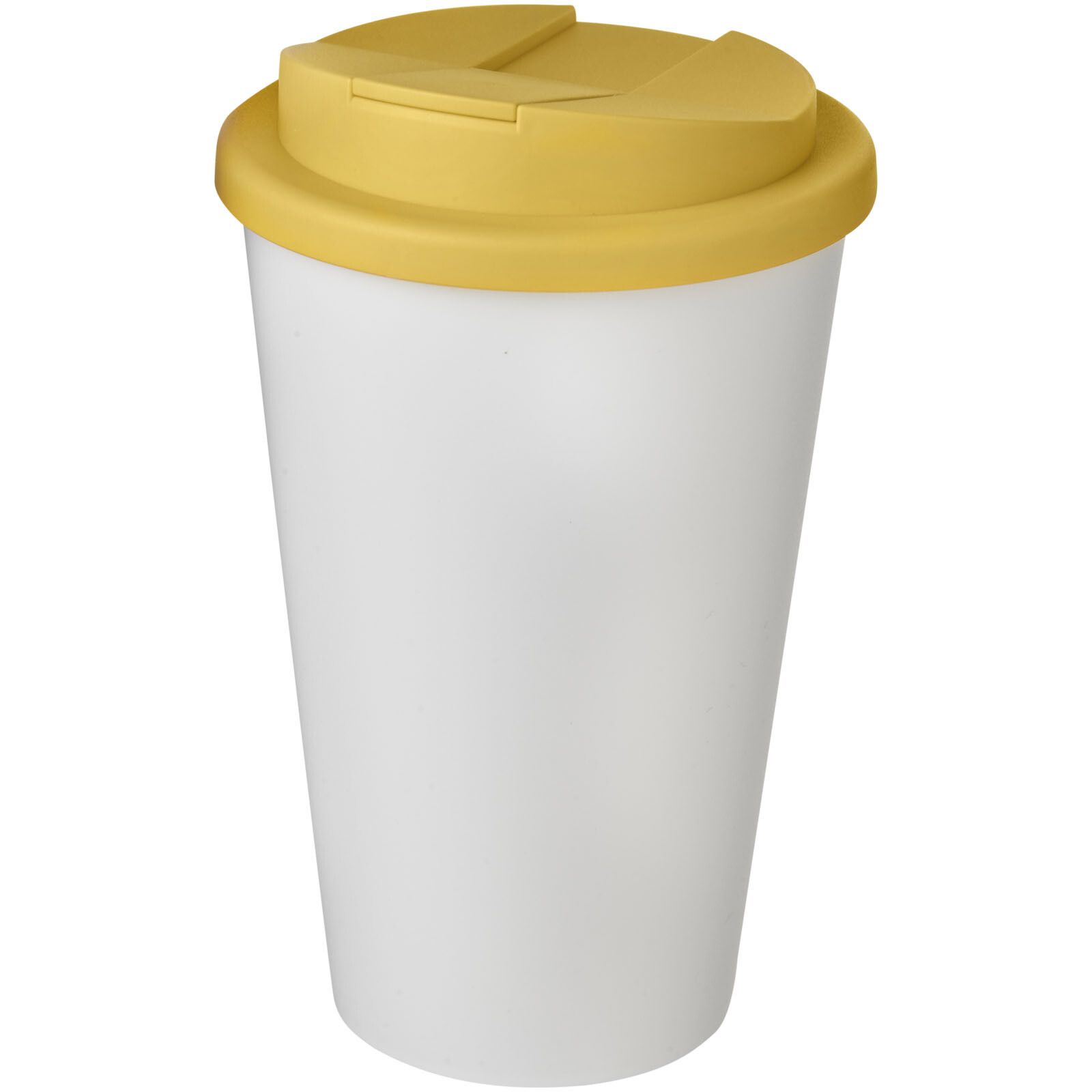 Americano 350 ml Isolierbecher mit auslaufsicherem Schraubverschluss - weiss -  gelb-826