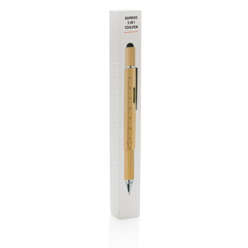 5-in-1 Bambus Tool-Stift - braun-600