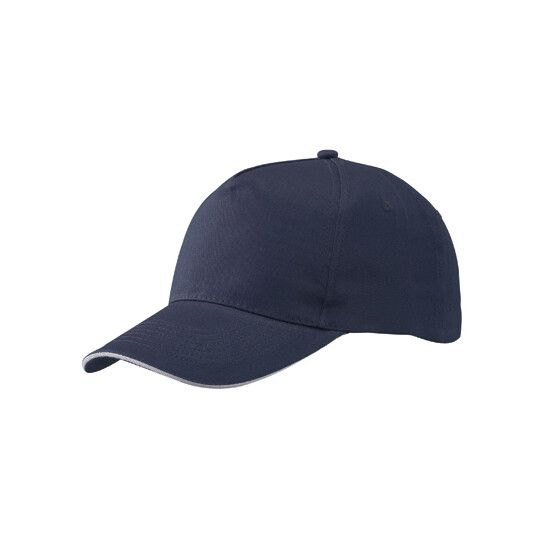 5 Panel Promo Sandwich Cap - navy - white-820