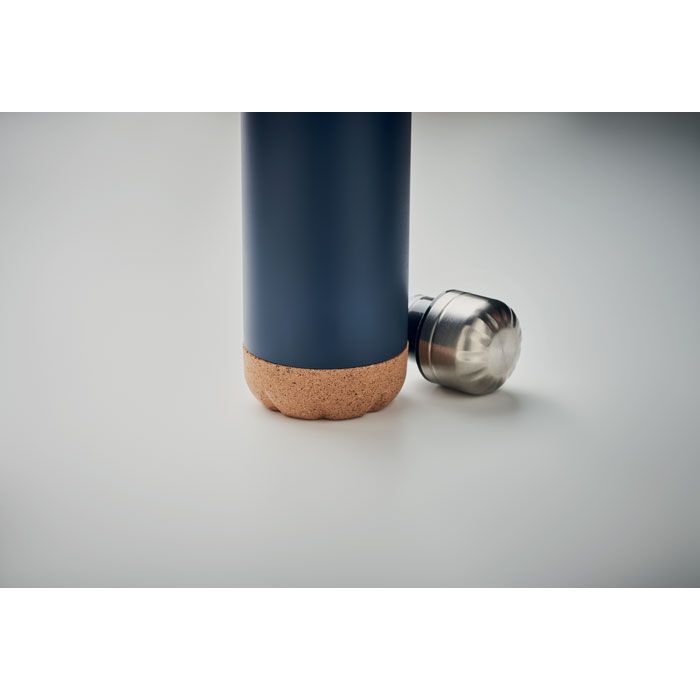 Doppelwandige Isolierflasche ASPEN CORK - marineblau-475