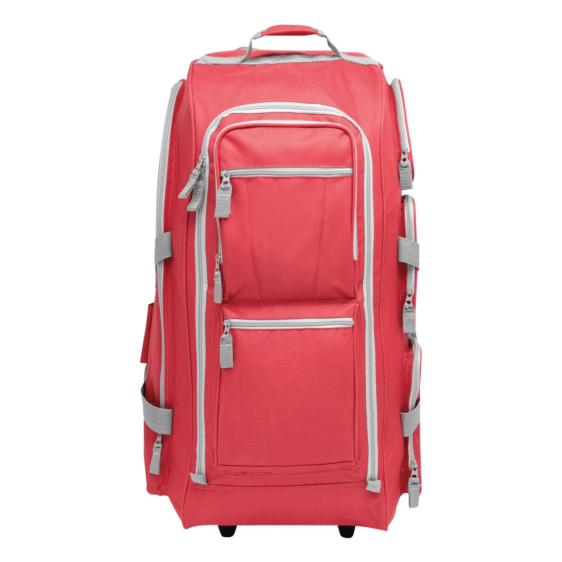 Trolley-Reisetasche 9P - grau - rot-128