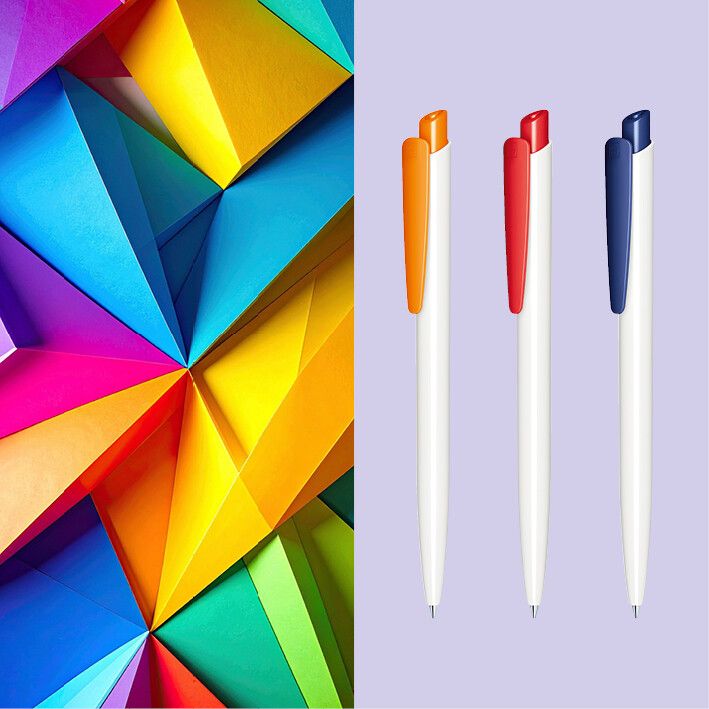 Dart Polished Basic Druckkugelschreiber - weiß - dunkelblau-164