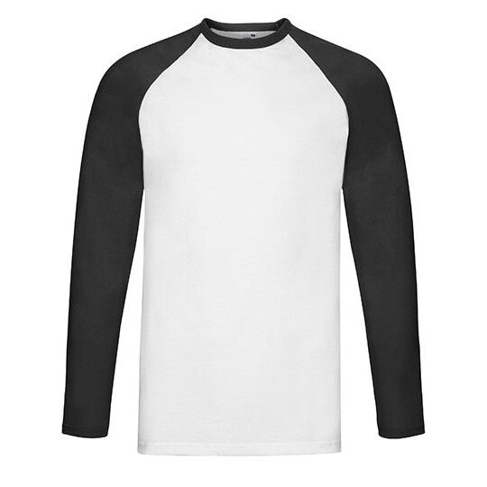 Long Sleeve Baseball T für Herren - white - black-288