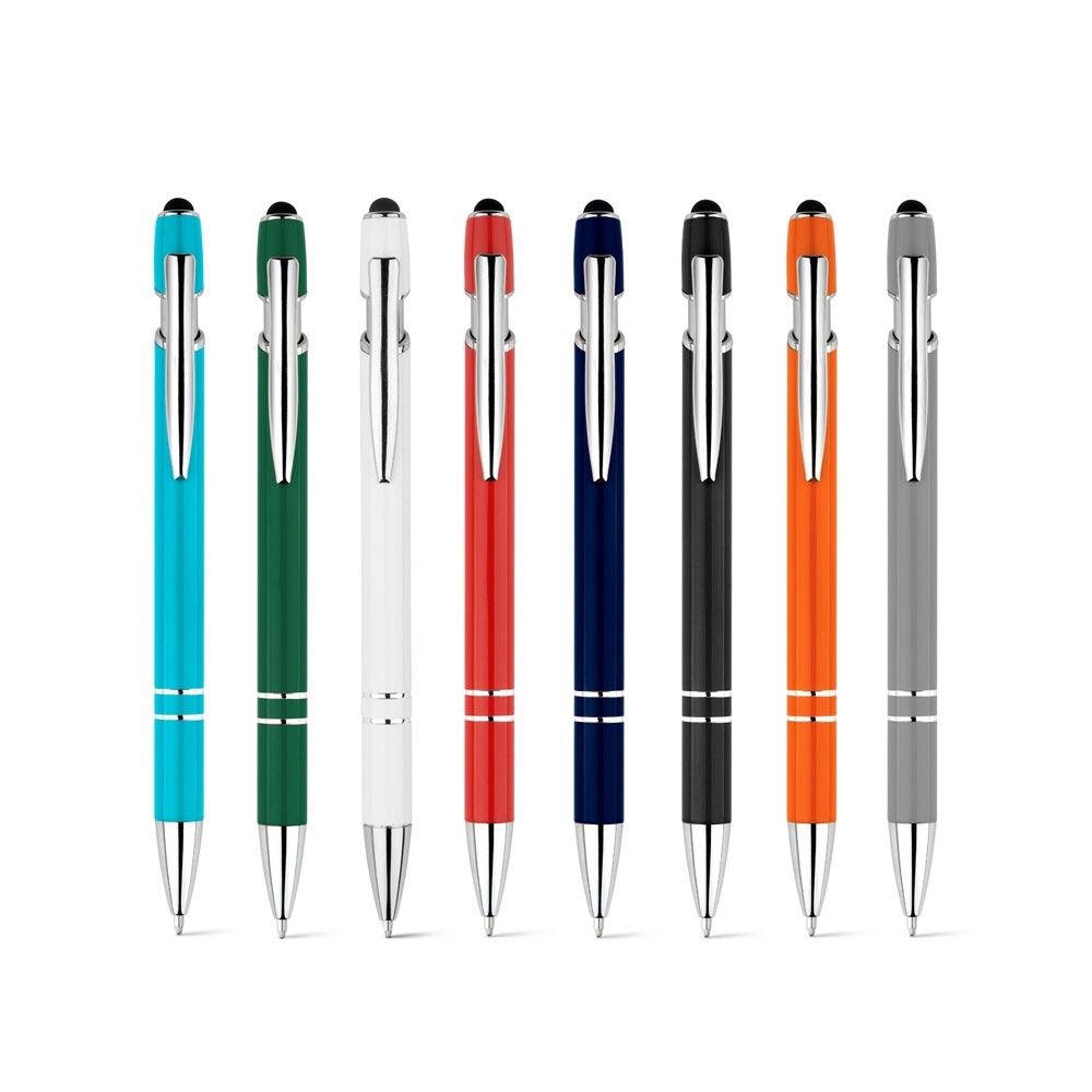 NEIL Kugelschreiber aus recyceltem Aluminium, Touch-Pen Druckknopf - dunkelblau-848