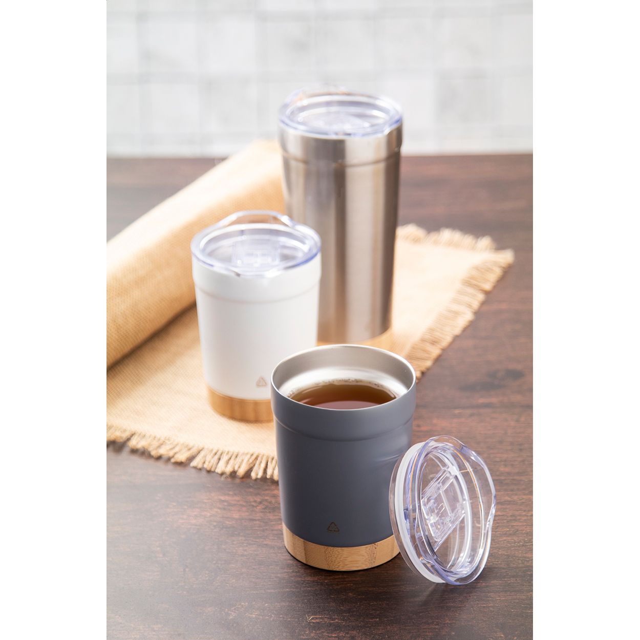Thermobecher Icatu, 300 ml - dunkelgrau-622