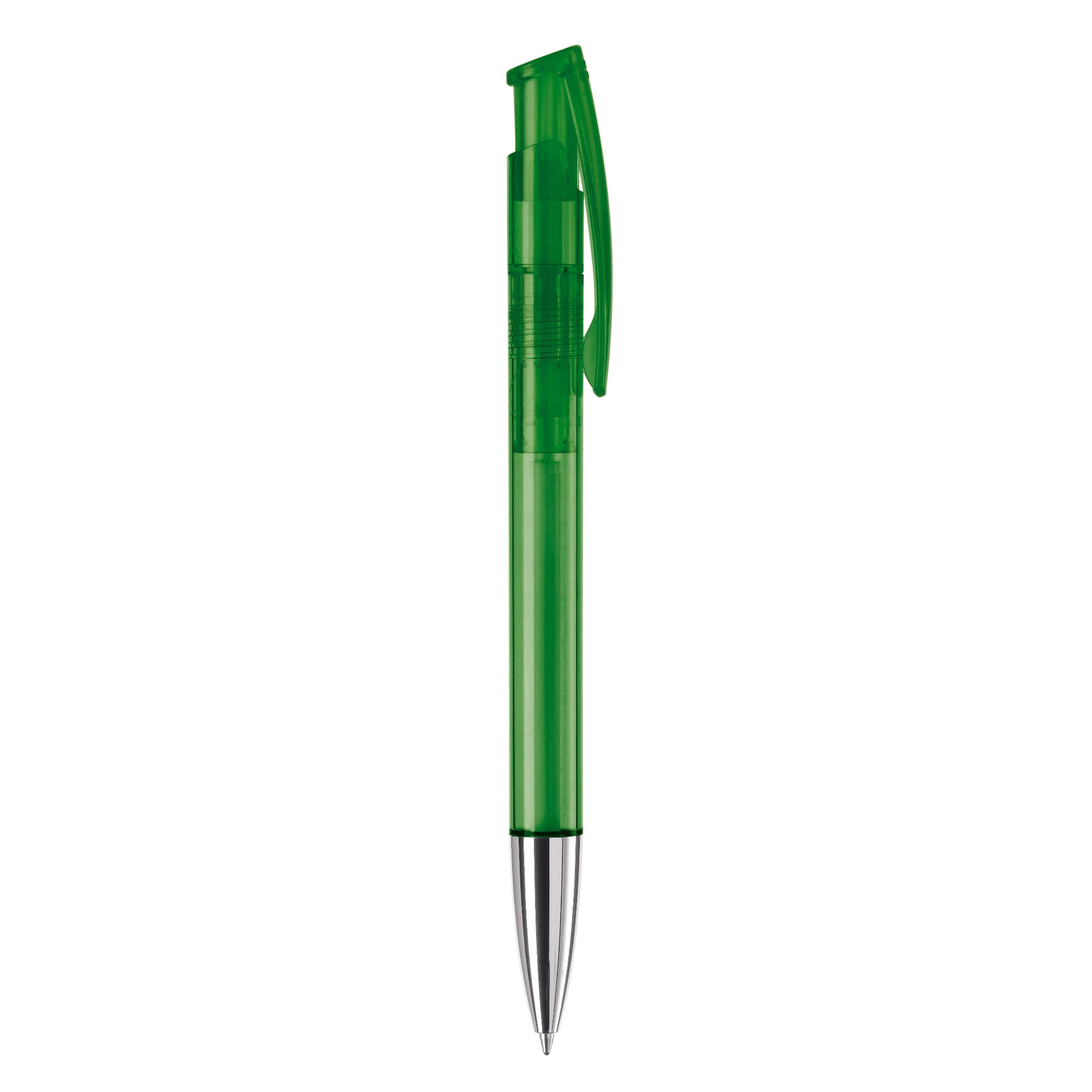 Kugelschreiber Avalon Transparent mit Metallspitze - transparent  -  grün-160