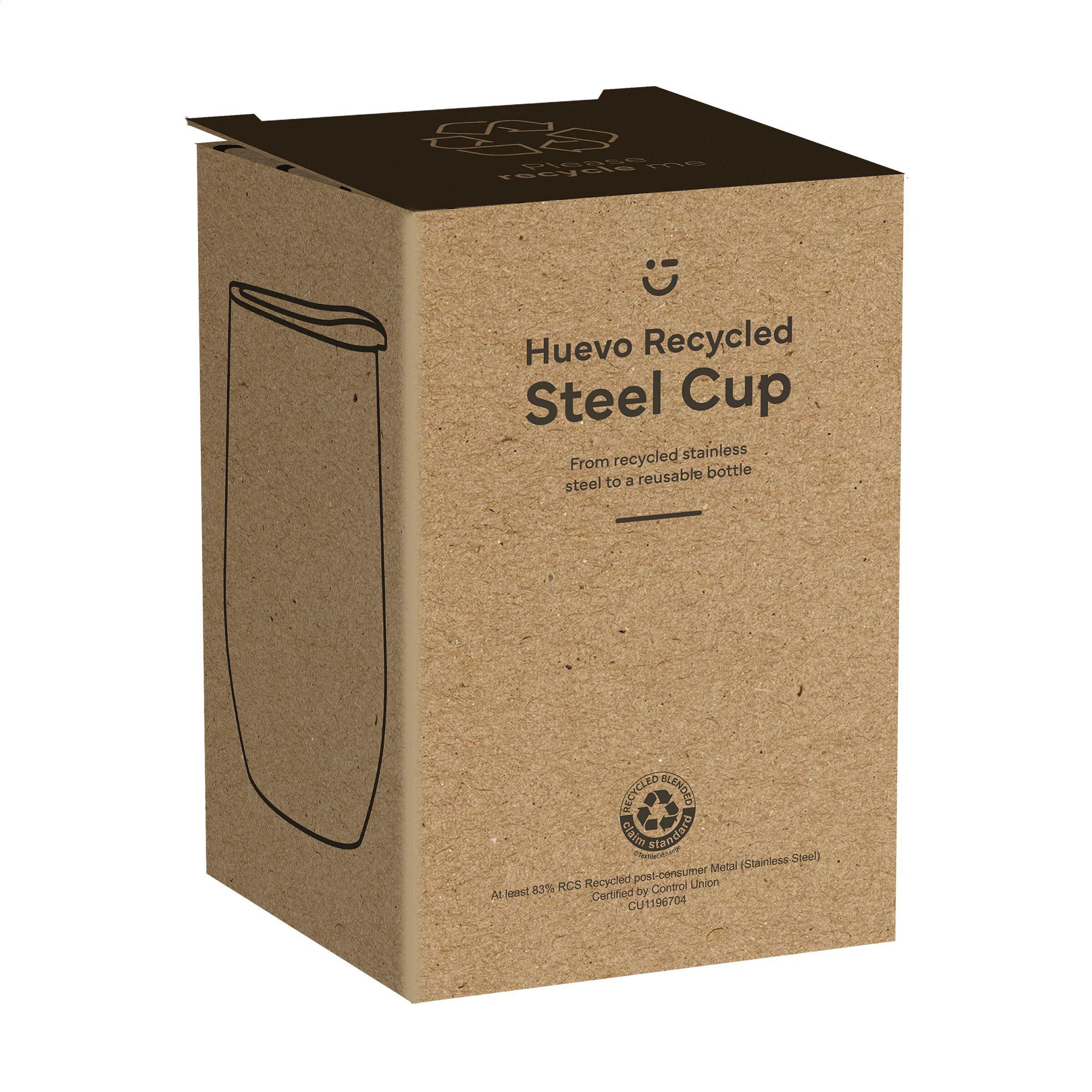 Huevo RCS Recycled Steel Cup 350 ml Thermobecher - silber-643