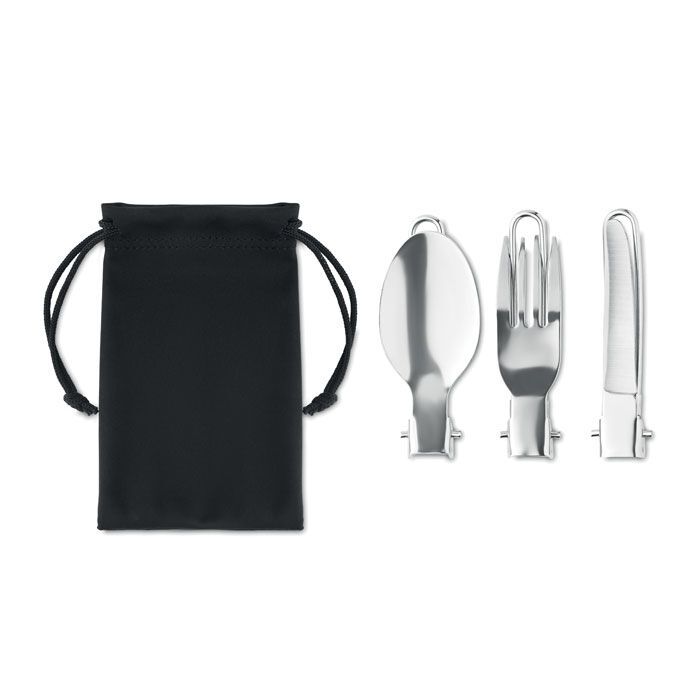 3teiliges Camping-Besteck STAPI SET - schwarz-337