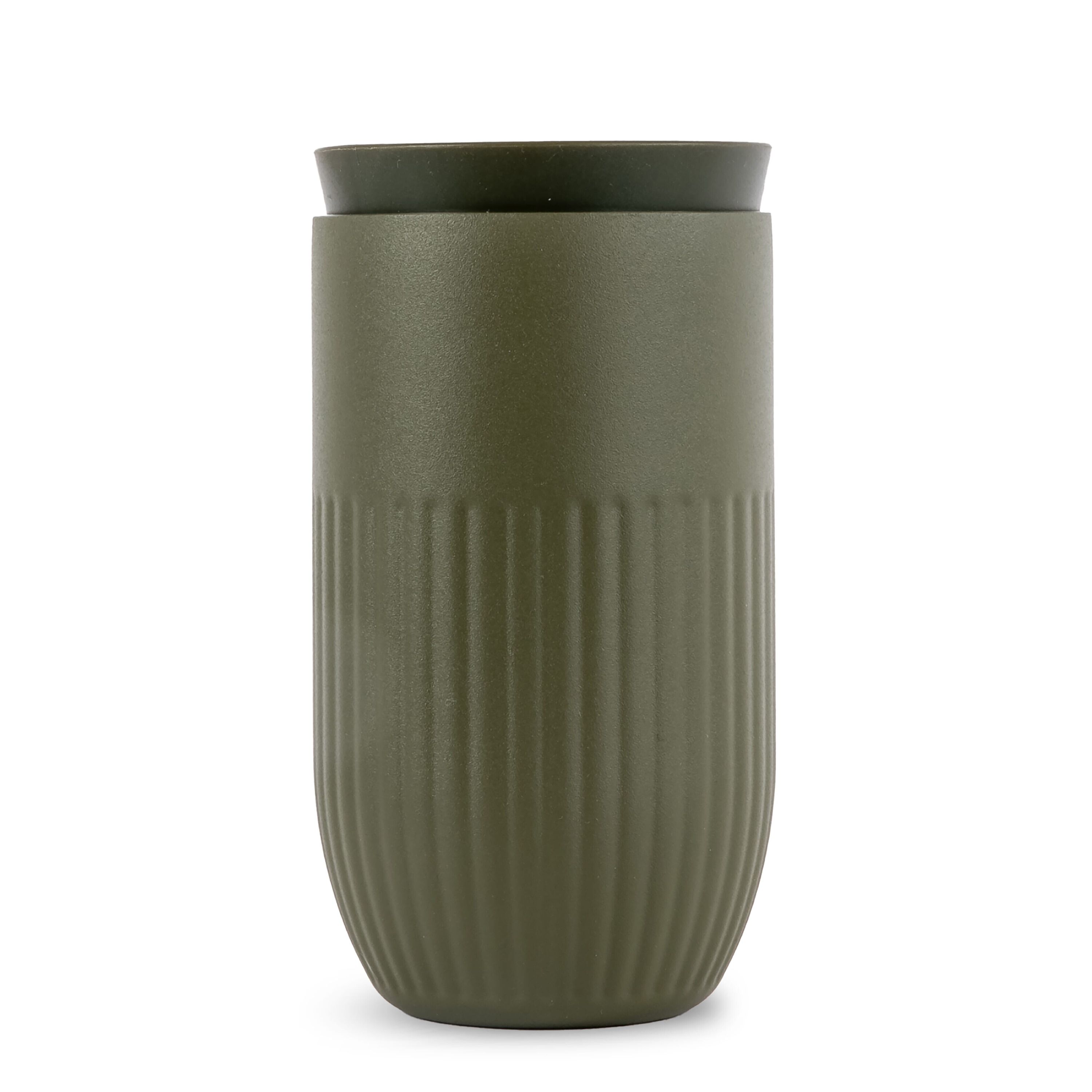 Sagaform Tova isolierter Becher, 320 ml auslaufsicher und spülmaschinenfest - dried green-888