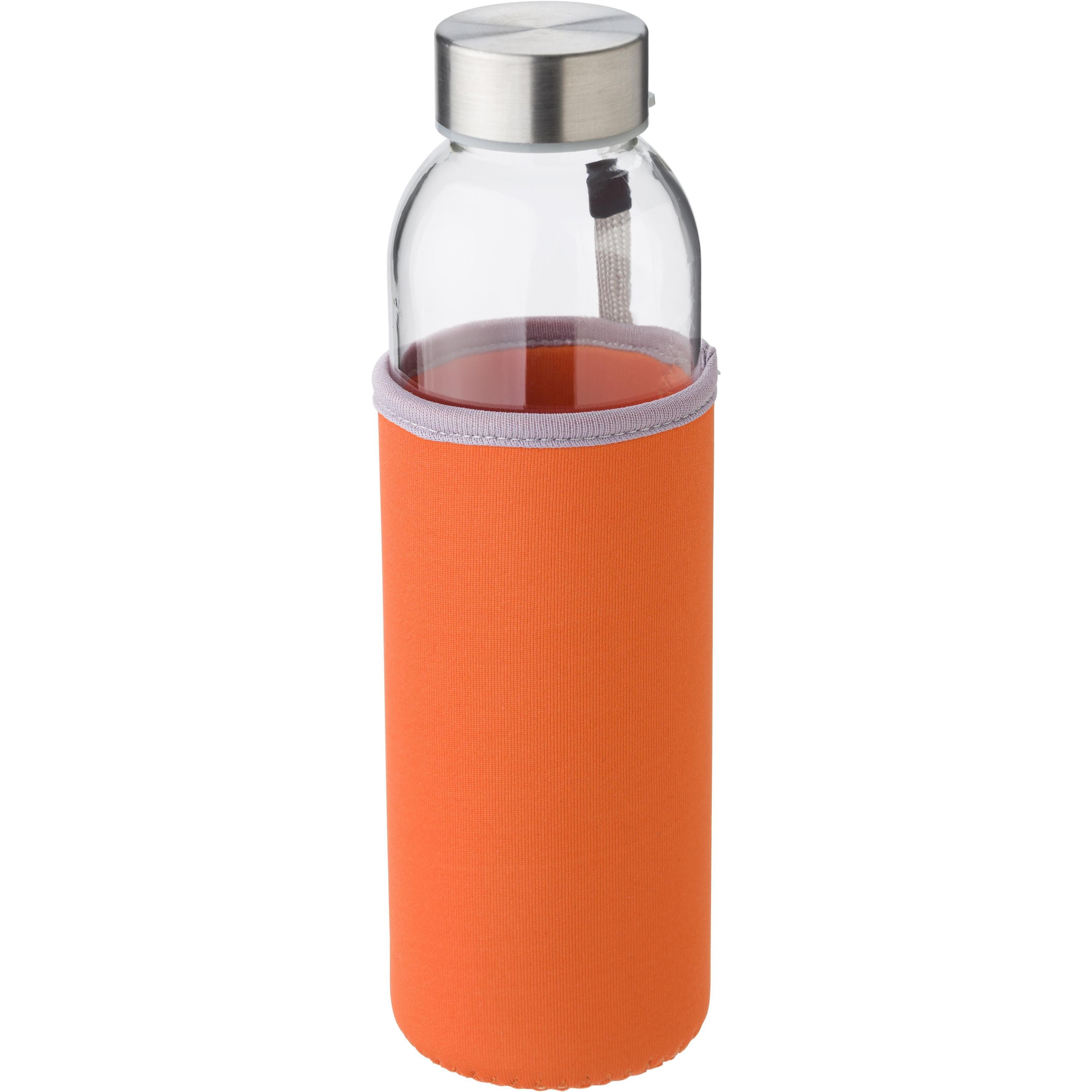 Glasflasche (500ml) mit einem Neoprenhülle Nika - rot-588