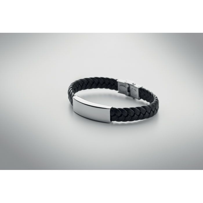 Geflochtenes Armband 21 cm FAULET - schwarz-220