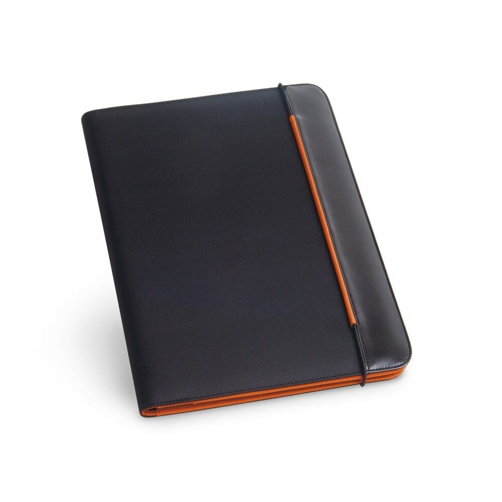 FITZGERALD A4 Schreibmappe aus PU 800D mit linierter Schreibblock - orange-42