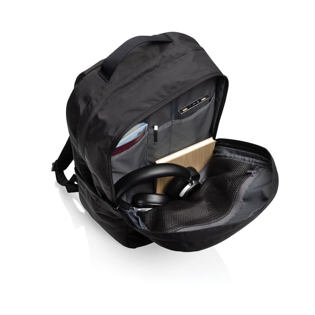 Swiss Peak Aware™ Edin 100% RPET 15,6" Laptop Rucksack - schwarz-344