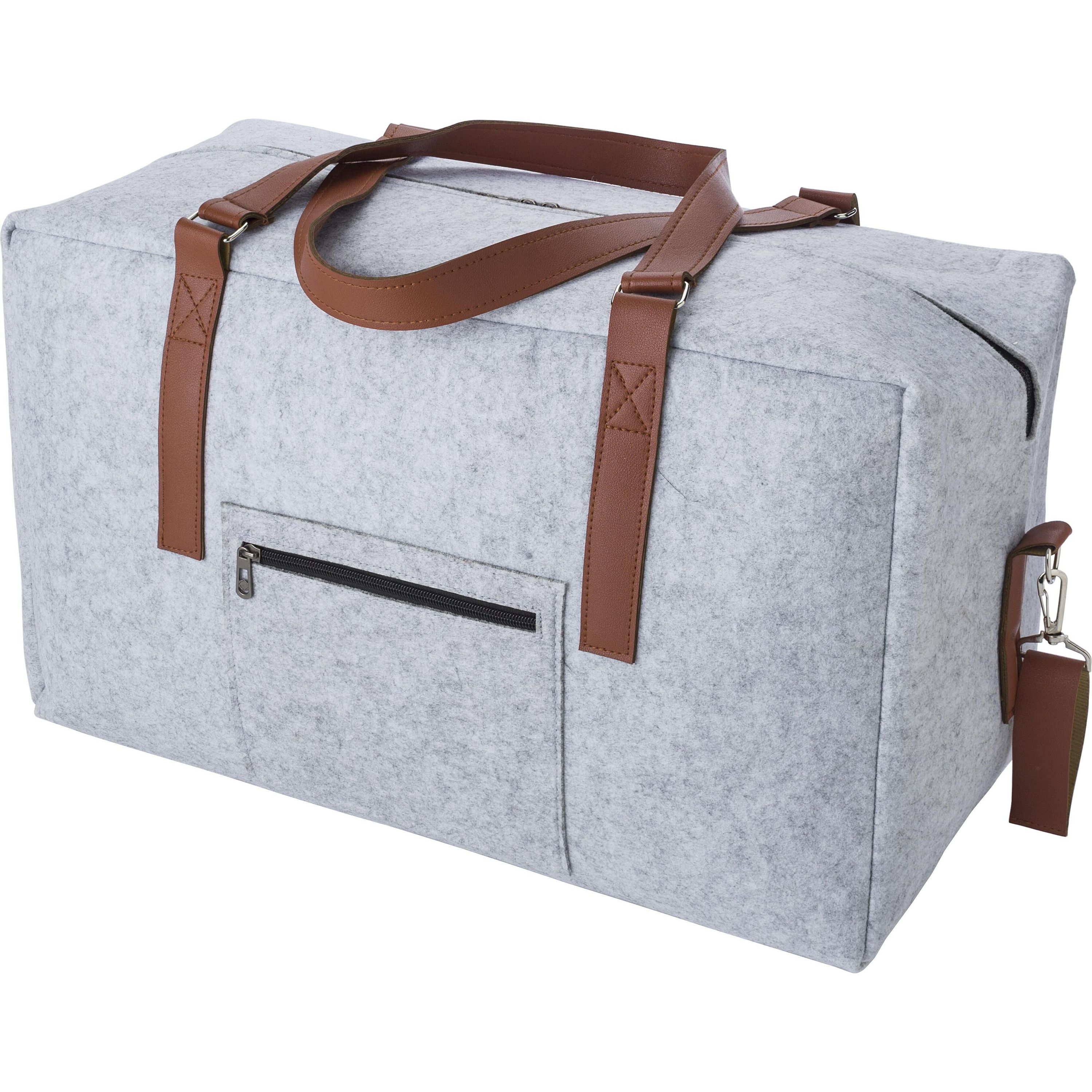 rPET-Filz-Reisetasche Natalie - hellgrau-320