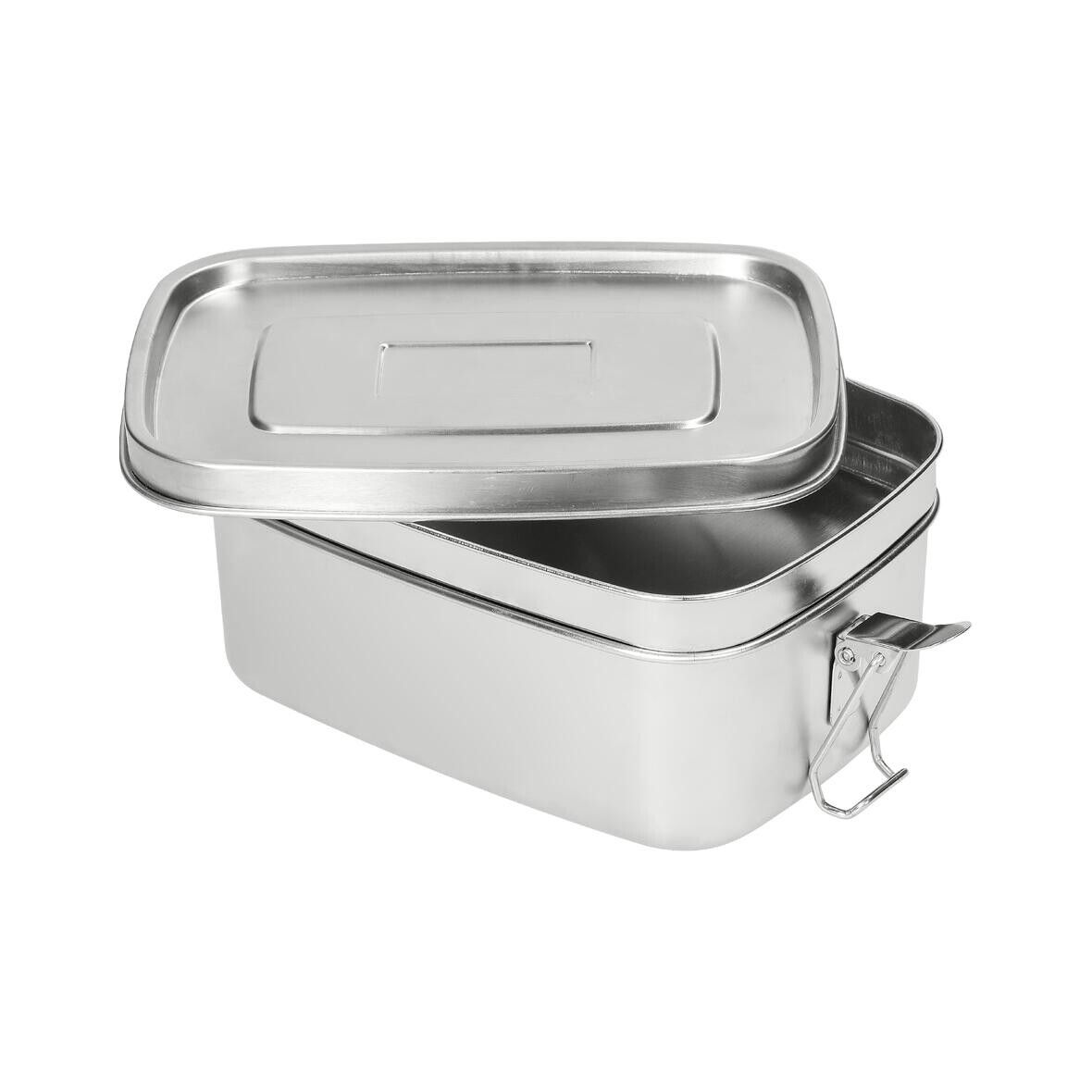 Vorratsdose Double 19x13,5x8,5 cm - silber-274