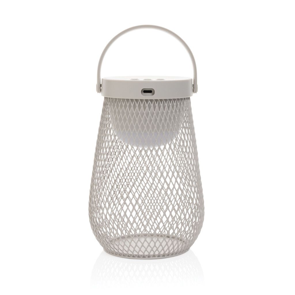 Aurora USB-Tischlampe aus RCS recyceltem ABS - grau-349