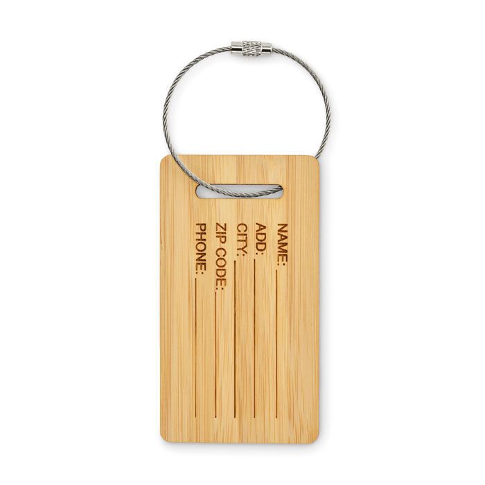 Kofferanhänger aus Bambus MIO - holz-735