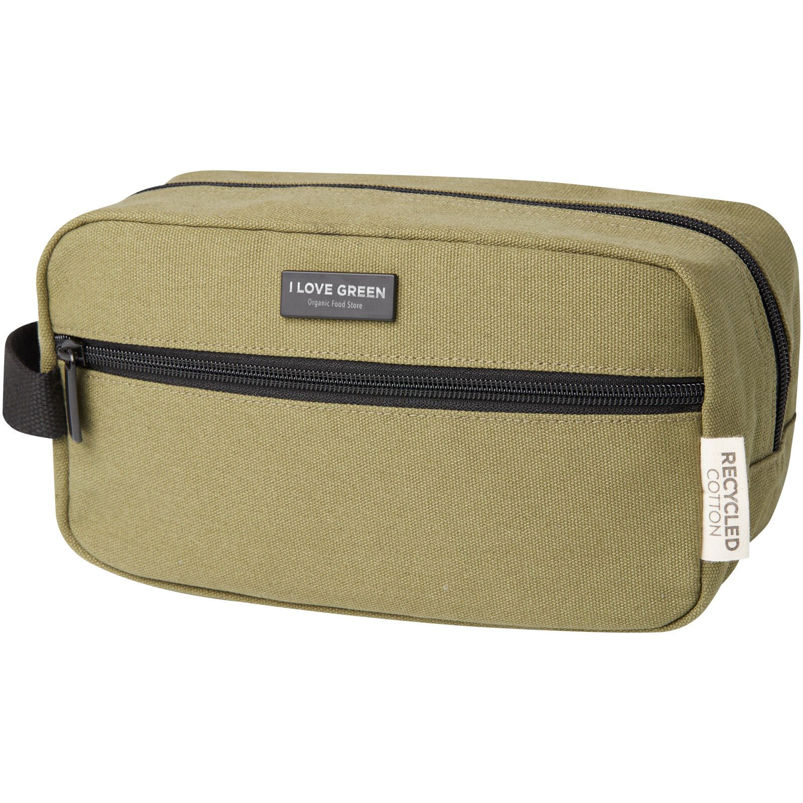 Joey Kosmetiktasche aus GRS recyceltem Canvas 3,5 L - olive-561