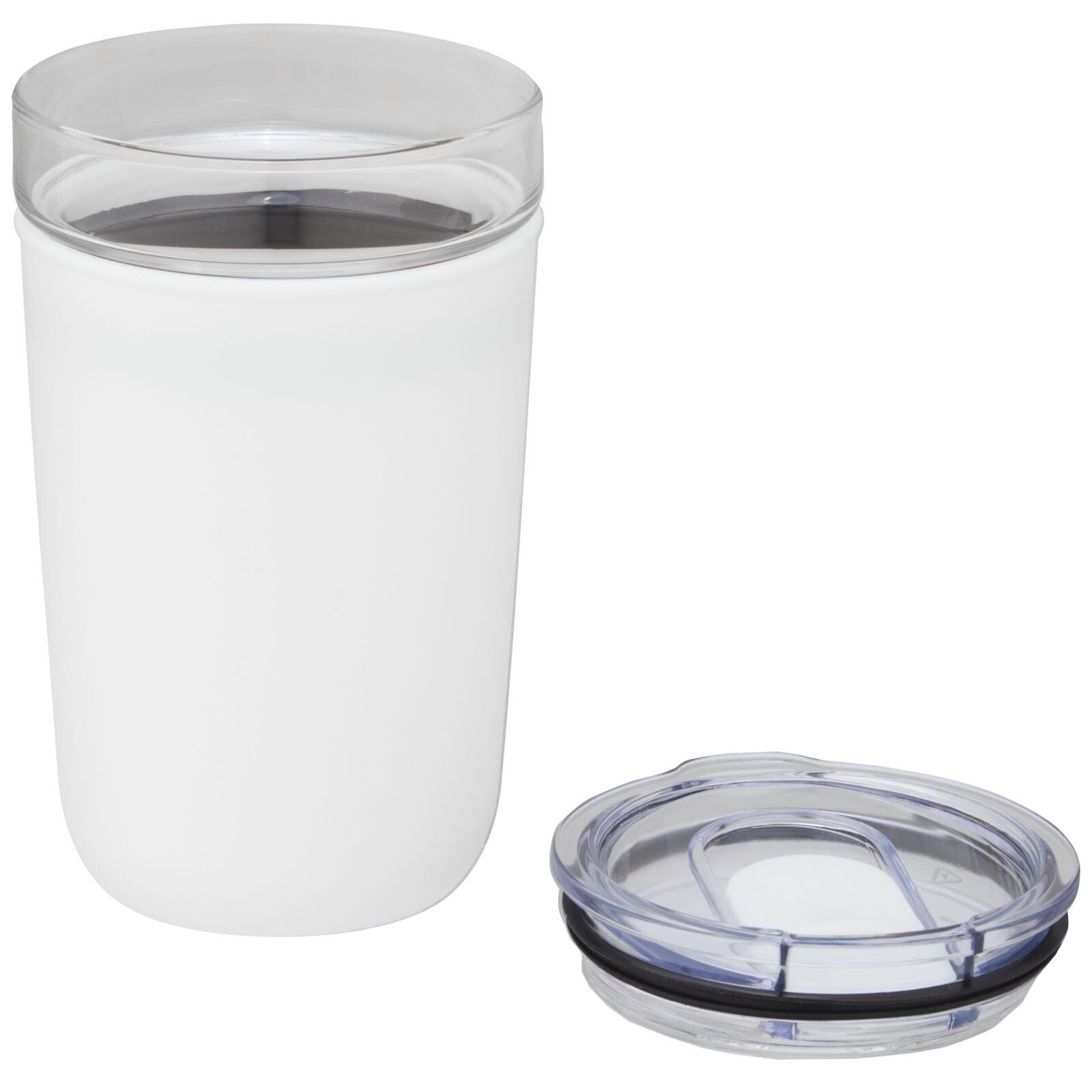 Bello 420 ml Glasbecher mit Außenwand aus recyceltem Kunststoff - weiss-88