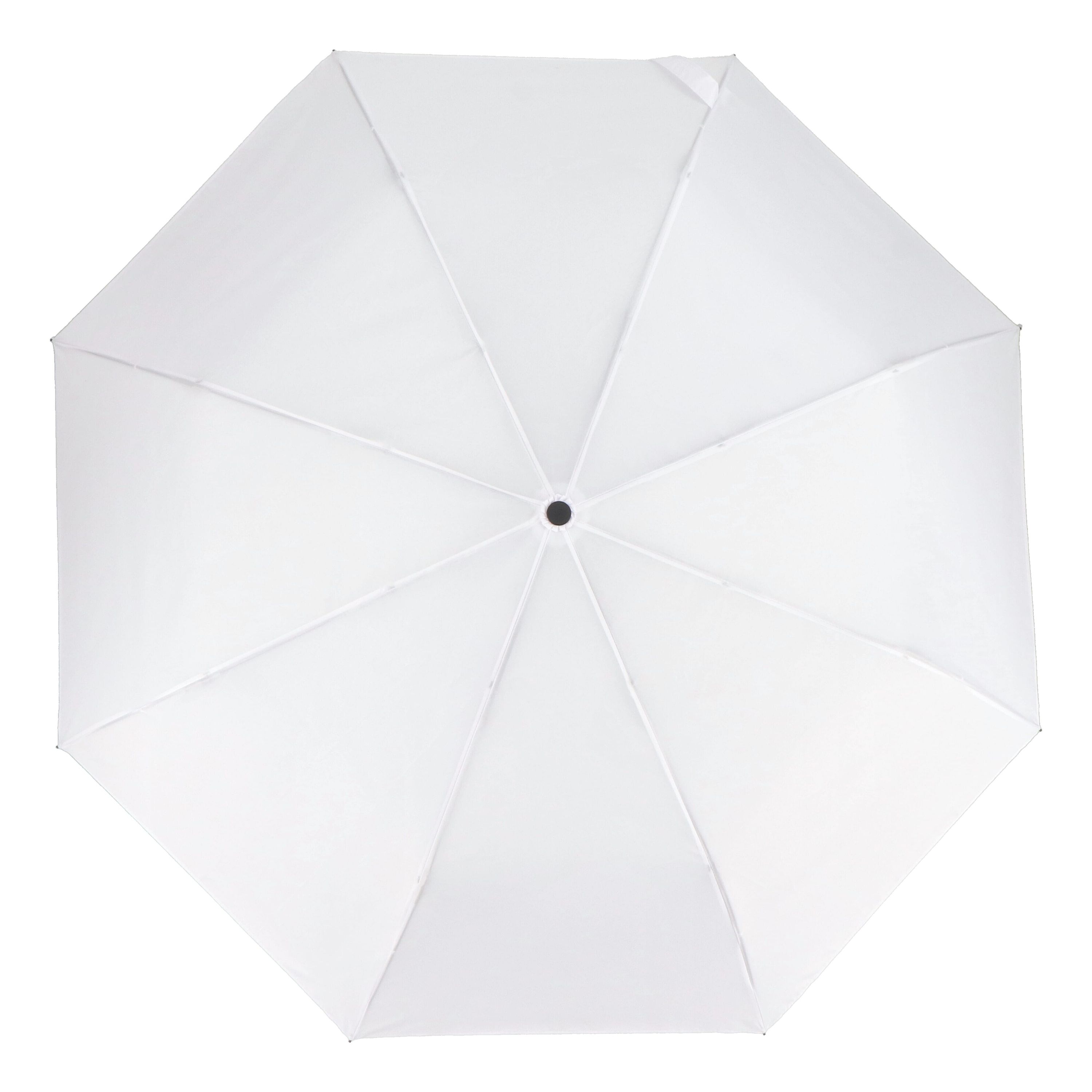 Daintree 190T Pongee 21.5 Faltbarer windproof Regenschirm Auto open - weiss-921