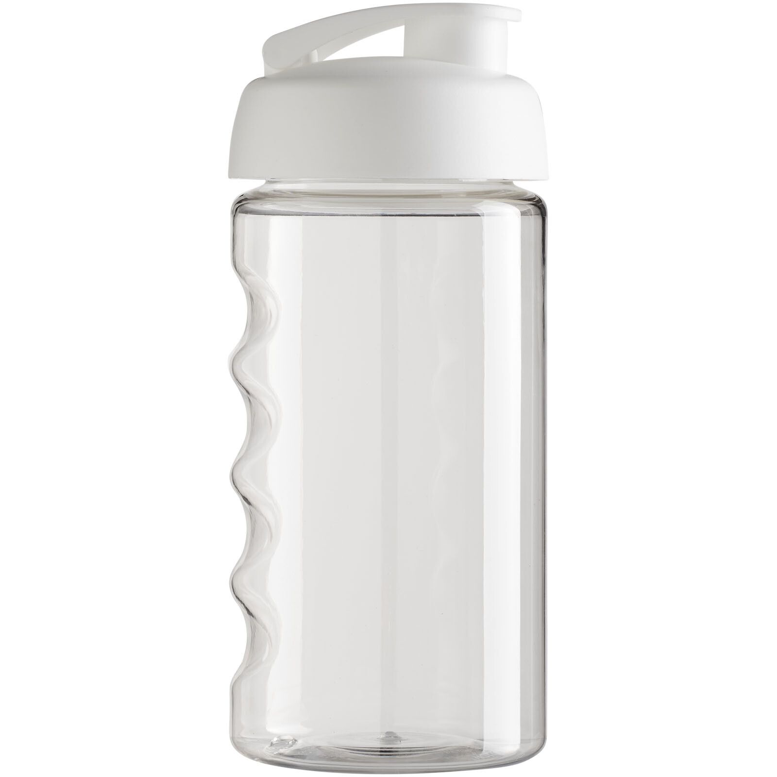 H2O Active Bop 500 ml Sportflasche mit Klappdeckel - transparent -  weiss-984
